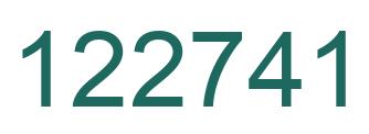 Number 122741 green image