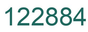 Number 122884 green image