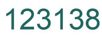 Number 123138 green image