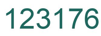 Number 123176 green image