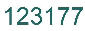 Number 123177 green image