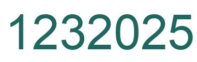 Number 1232025 green image