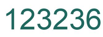 Number 123236 green image