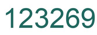 Number 123269 green image