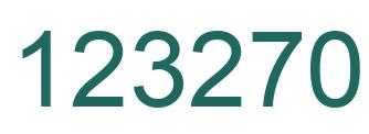 Number 123270 green image