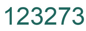 Number 123273 green image