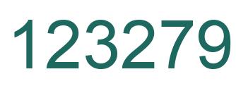 Number 123279 green image
