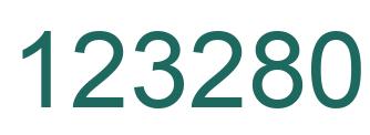 Number 123280 green image