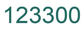 Number 123300 green image