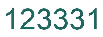Number 123331 green image