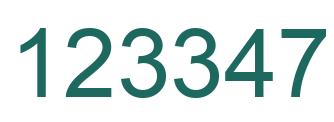Number 123347 green image