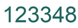 Number 123348 green image