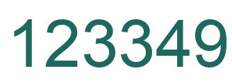 Number 123349 green image