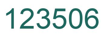 Number 123506 green image