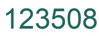 Number 123508 green image