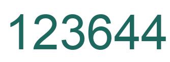 Número 123644 imagen verde