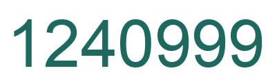 Number 1240999 green image