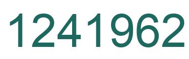 Number 1241962 green image