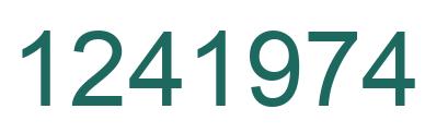 Number 1241974 green image