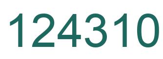 Number 124310 green image