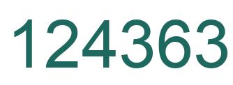 Number 124363 green image