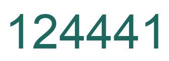 Number 124441 green image