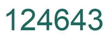 Number 124643 green image
