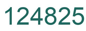 Number 124825 green image