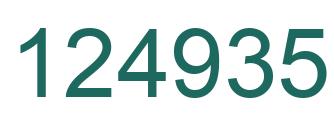 Number 124935 green image