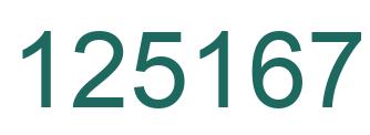 Number 125167 green image
