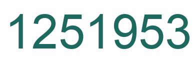 Number 1251953 green image