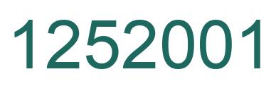 Number 1252001 green image
