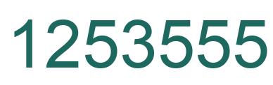 Number 1253555 green image