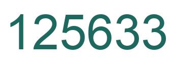 Number 125633 green image