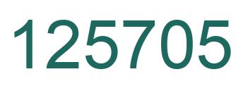 Number 125705 green image