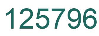 Number 125796 green image