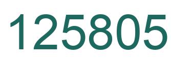 Number 125805 green image