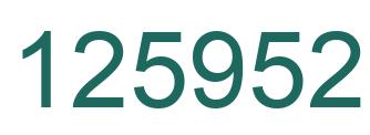 Number 125952 green image
