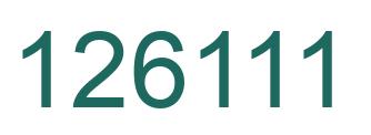 Number 126111 green image