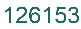 Number 126153 green image