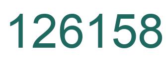 Number 126158 green image