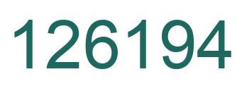 Number 126194 green image