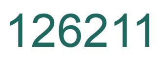 Number 126211 green image