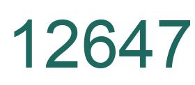 Number 12647 green image