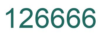 Number 126666 green image