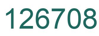 Number 126708 green image