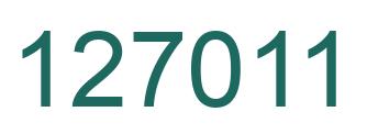 Number 127011 green image