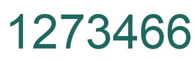 Number 1273466 green image