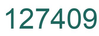 Number 127409 green image