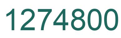 Número 1274800 imagen verde